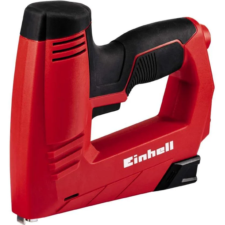 Einhell Elektrotacker TC-EN 20 E (für Klammern Typ 53, Nägel Typ 47, elektronische Schlagkraftvorwahl, Sicherheitsnase, inkl. 1000 Klammern-500 Nägel) – Bild 1