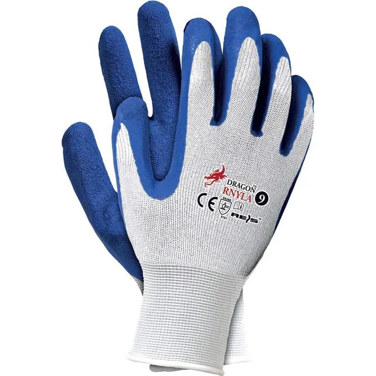Reis RNYLA11 Dragon Schutzhandschuhe, Weiß-Blau, 11 Größe, 12 Stück