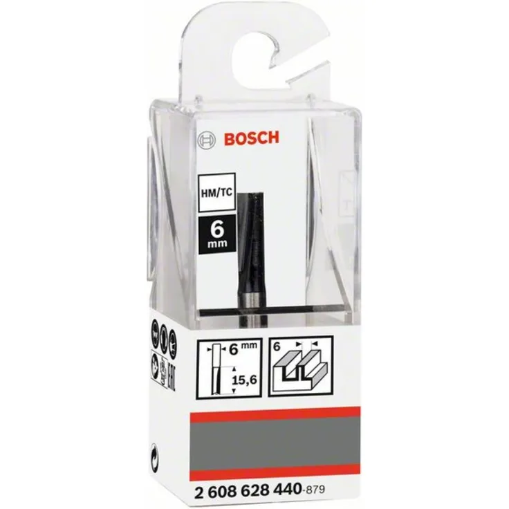 Bosch Nutfräser 6 mm, D1 19 mm, L 19,58 mm, G 51 mm