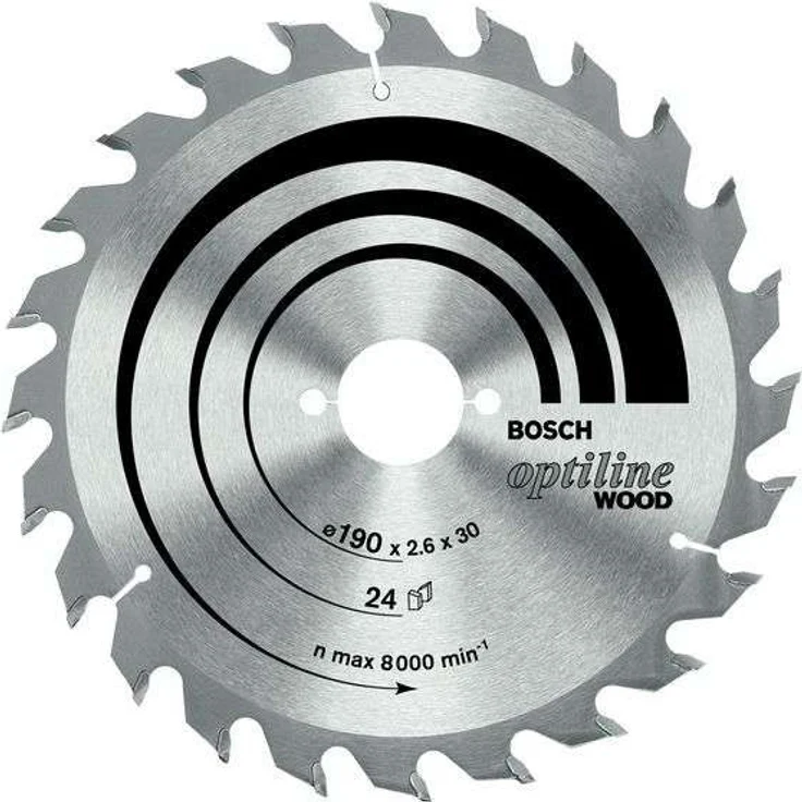 Bosch Professional Kreissägeblatt Optiline Wood (für Holz, 200 x 30 x 2,8 mm, 24 Zähne, Zubehör Kreissäge) – Bild 1