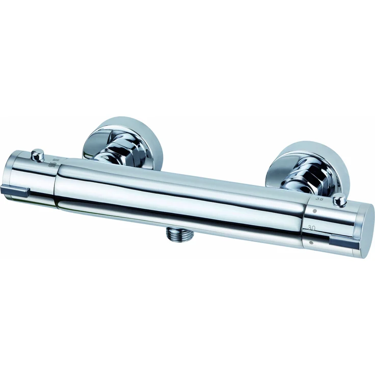 EISL CLAUDIO, Mischbatterie mit Thermostat, Thermostatarmatur mit Sicherheitssperre bei 38°C, Duscharmatur mit Wassersparfunktion, CLT168ACR, Chrom_2, Hochdruck – Bild 1