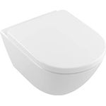 Villeroy & Boch Subway 2.0 Comfort Wand-Tiefspül-WC spülrandlos L:58xB:41cm DirectFlush mit offenem Spülrand weiß mit CeramicPlus 4609R0R1