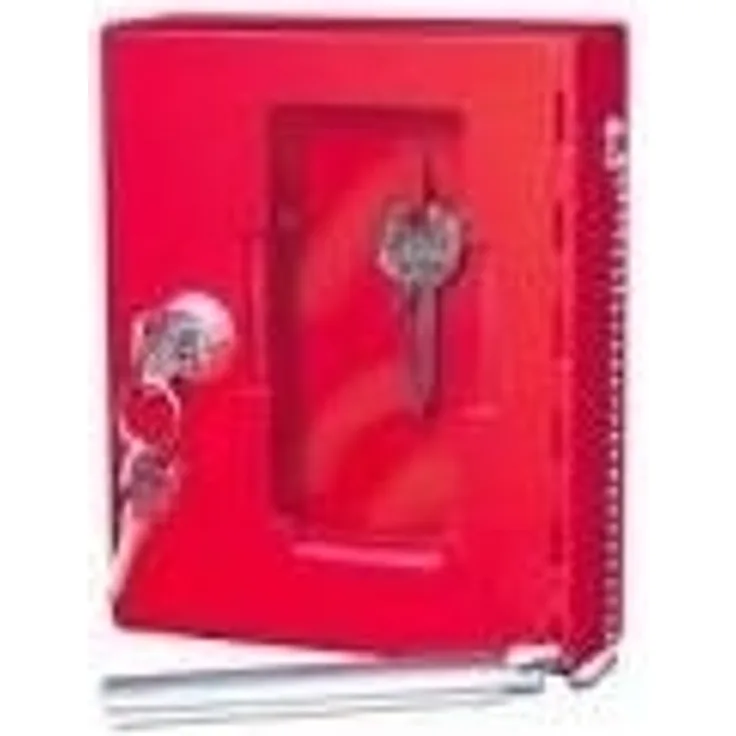 WEDO NotSchlüssel-Kasten, Farbe: rot schützt NotSchlüssel vor unbefugter Nutzung, aus pulverbe- (102 50102X)