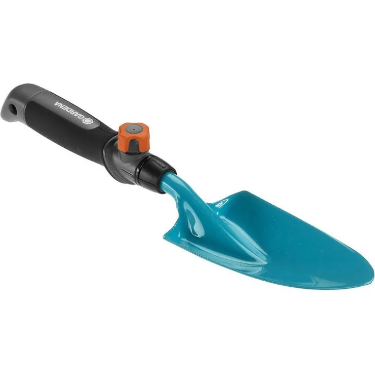 GARDENA combisystem-Blumenkelle: Gartenschaufel für An- und Umpflanzarbeiten, Arbeitsbreite 8.5 cm, flexibler Einsatz, aus Qualitätsstahl, duroplastbeschichtet, Korrosionsschutz (8929-20)