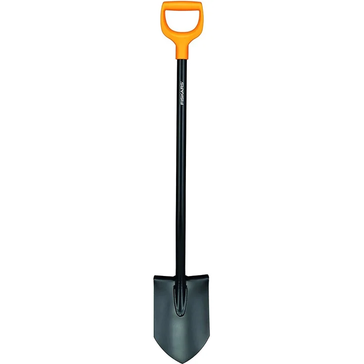 Fiskars Gärtnerspaten für harte, steinige Böden, Spitz, Länge 117 cm, Hochwertiges Stahl-Blatt-Kunststoff-Stiel, Schwarz-Orange, Solid, 1003455 – Bild 2