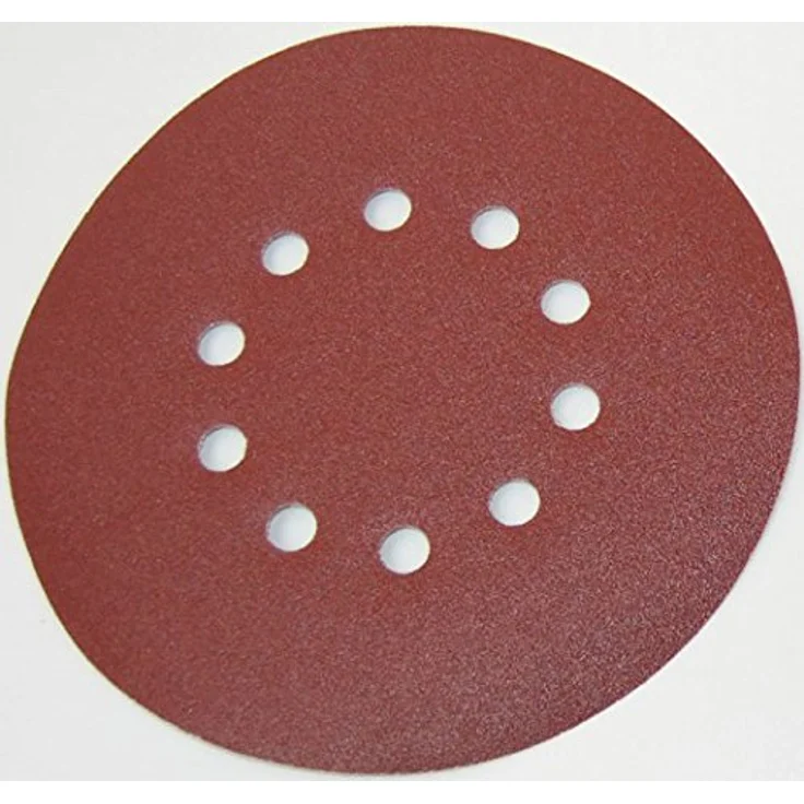Scheppach Wand & Deckenschleifer Schleifscheiben (10 Stück) | Körnung 80 | 215Ø Scheibe | für DS920 - DS930 - DS210 - DS200 | Klett-Schleifpapier Set | rund | gelocht für Absaugung | Wandschleifer – Bild 1