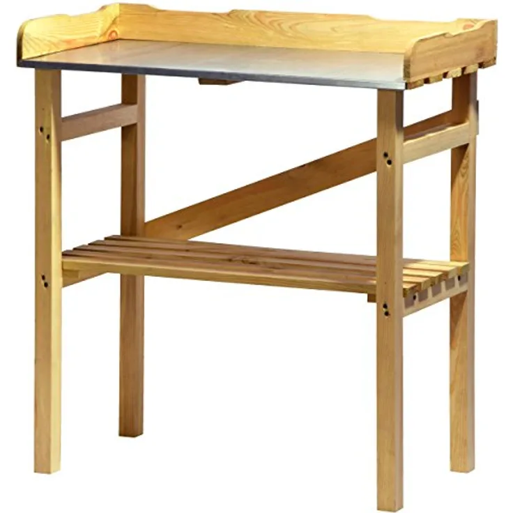 dobar 29052FSC Robuster Pflanztisch aus imprägniertem FSC-Kiefernholz 78 x 37 x 83 cm