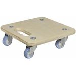 Transportroller aus Multiplexplatte, quadratisch, VE 2 Stk, Räder mit - Wagner