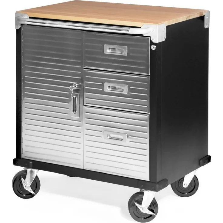 Primaster Werkstattwagen 75 x 50 x 87 cm, Belastbarkeit 120 kg