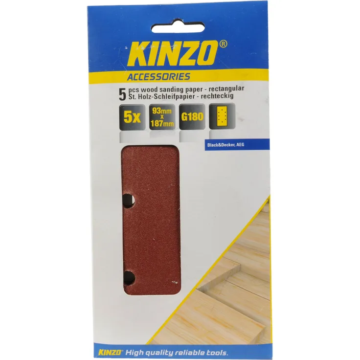 KINZO Wood Sanding Paper rectangular, 71714