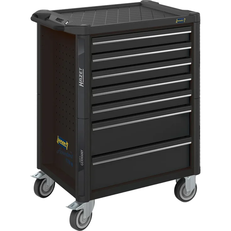 Hazet Werkstattwagen Assistent Schubladen flach: 5 x 77 x 522 x 398 mm Schubladen hoch: 2 x 162 x 522 x 398 mm (179N-7-RAL9005)