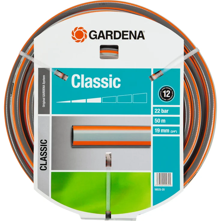 GARDENA Classic Schlauch 19 mm (3-4 Zoll), 50 m: Universeller Gartenschlauch aus robustem Kreuzgewebe, 22 bar Berstdruck, UV-beständig, ohne Systemteile, 12 Jahre , verpackt (18025-20) – Bild 3