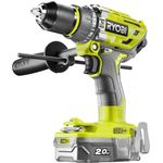Ryobi Akku-Schlagbohrschrauber (18 V,Schlagbohrfunktion, mit 2x Akku 2,0 Ah,Schnellspannbohrfutter) R18PD7-220B