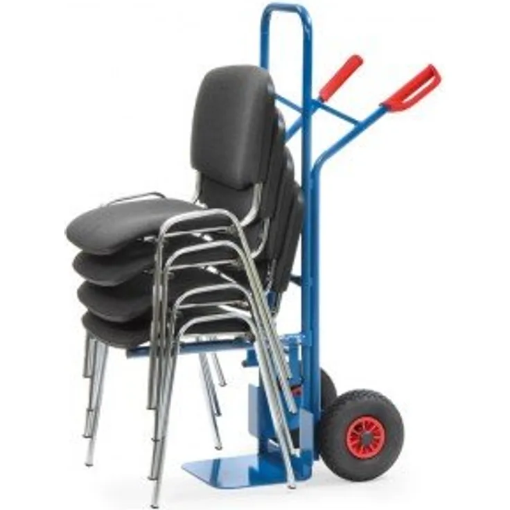 Fetra Transportgeräte mcecrb2 Sackkarre für Rollstuhlfahrer mit Kautschuk A2, 570 mm Breite x 1300 mm Höhe