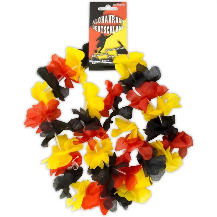 Fussball Fan Artikel Aloha Kette Hals Kranz Hals Krause Deutschland Flagge ca 45 cm