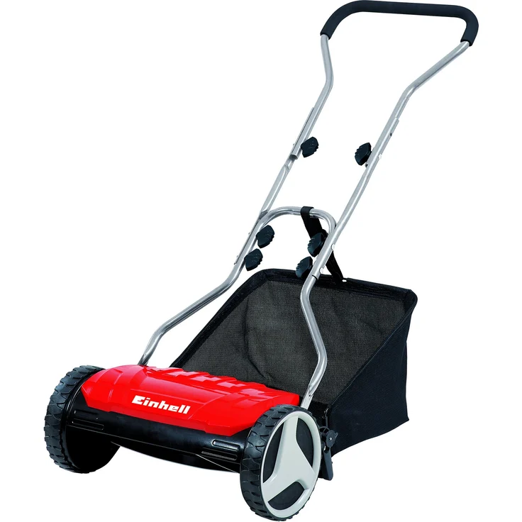 Einhell Handrasenmäher GE-HM 38 S-F (38cm Schnittbreite, berührungslose Schneidetechnik, kugelgelgerte Mähspindel, großflächige Räder, 26L Grasfangkorb) – Bild 1