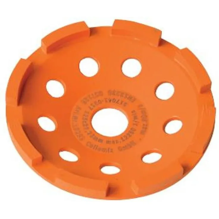 COLLOMIX Schleiftopf GST 125 Grinder orange, Ø 125 mm, Höhe 22 mm, Präzisions-Diamantschleiftopf, für abrasives Material - 19293