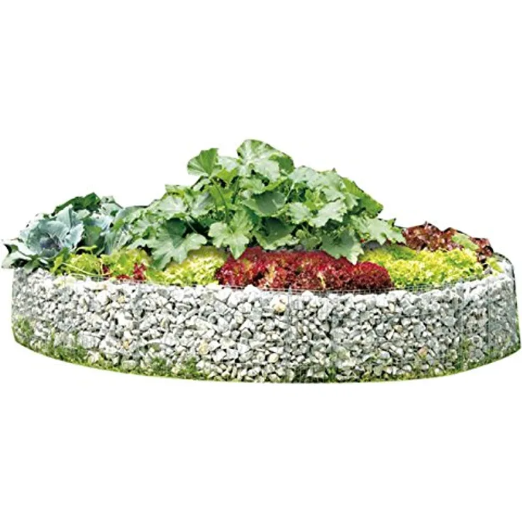 Bellissa Gabionen-Hochbeet rund Ø 240 cm x H 40 cm silber