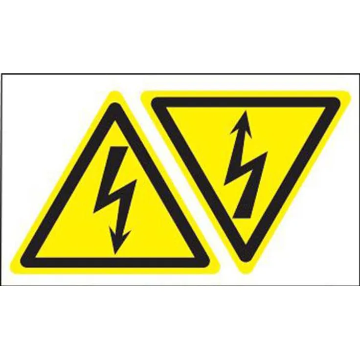 Warnschild Achtung Hochspannung! Folie selbstklebend 2St.-2