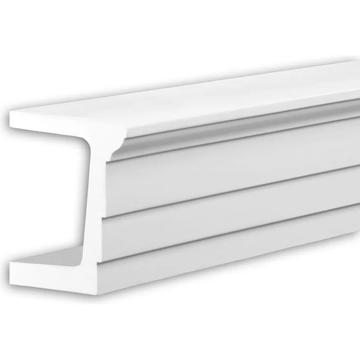 Architrav 434201 Fassadenprofil Stuckleiste Außenstuck Modernes Design weiß 2 m