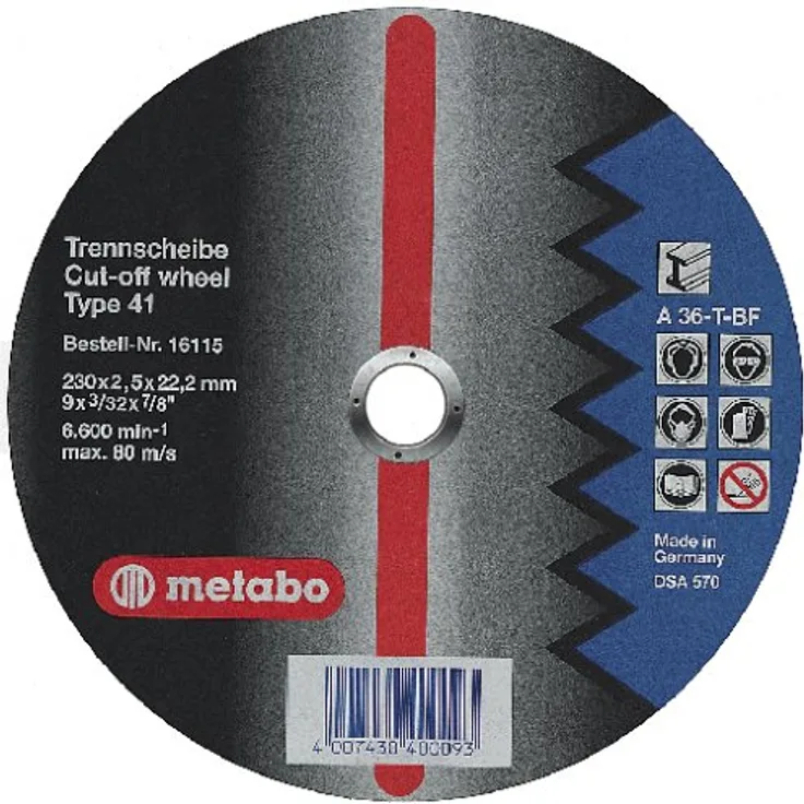 Metabo Flexiamant Super Stahl A 36-T 230 x 2,5 x 22,23 mm