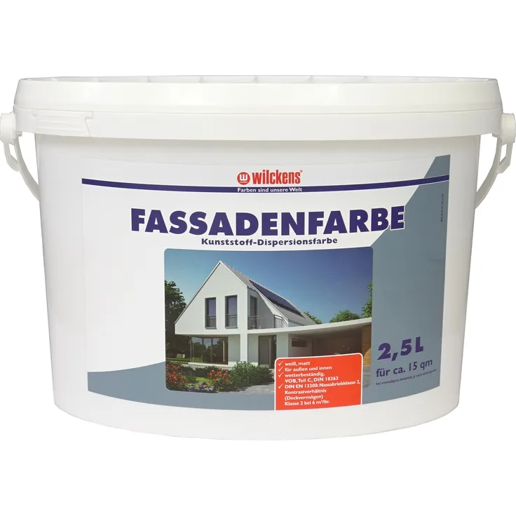 Wilckens Fassadenfarbe Weiß Wandfarbe Außenfarbe Innenfarbe hochdeckend