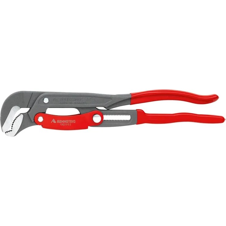 Rennsteig 1302 015 2 SRS-Rohrzange S-Form 1 1-2 Zoll, Gris-Rouge