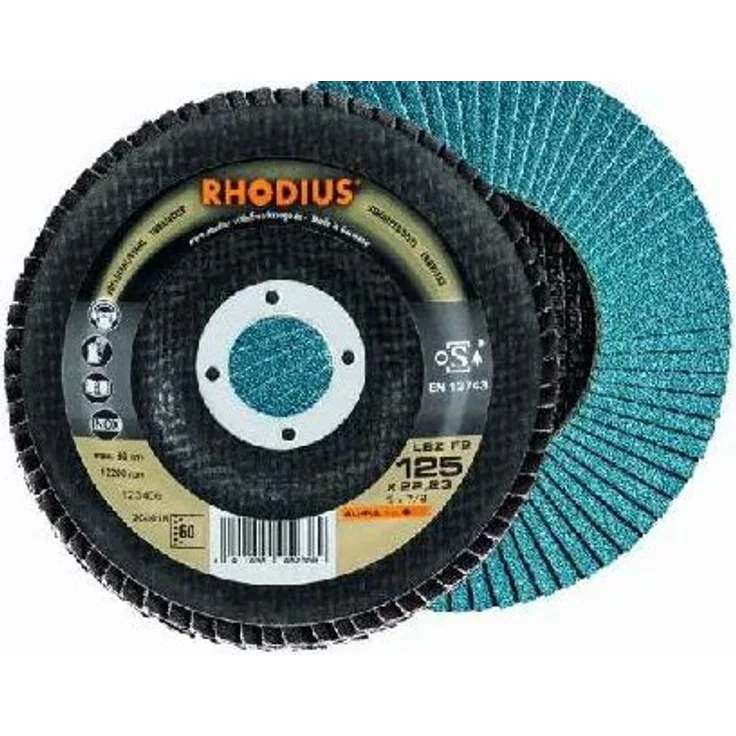 Rhodius Schleifscheiben LSZF2'' ''125 x 22,23 mm K 80 für Edelstahl 5 Stück''