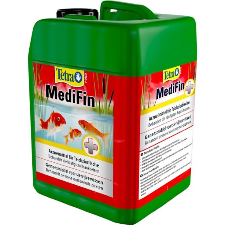 Tetra Pond MediFin (universell wirkendes Arzneimittel für alle Gartenteichfische, hilft effektiv und schnell gegen Hautparasiten und bakterielle Hautinfekte), 3 Liter Flasche