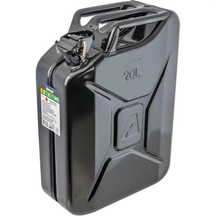 ARNOLD 20 L, schwarz, 6011-X1-2002 Metall-Kraftstoffkanister 20L