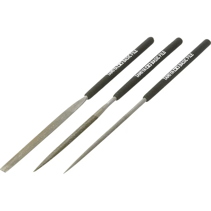 TAMIYA 300074104 - Basic Feilenheft Plastik-RC, 3-teilig