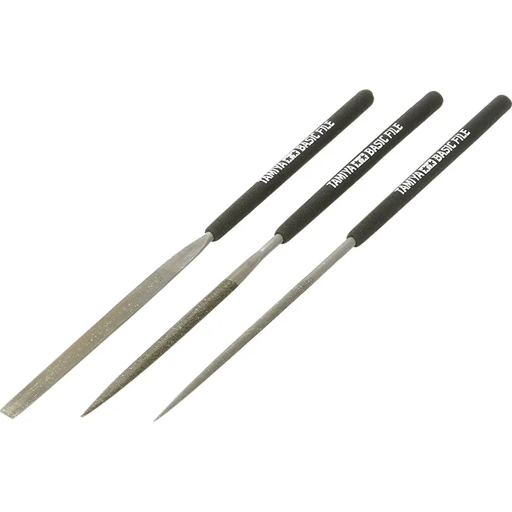 TAMIYA 300074104 - Basic Feilenheft Plastik-RC, 3-teilig – Bild 1