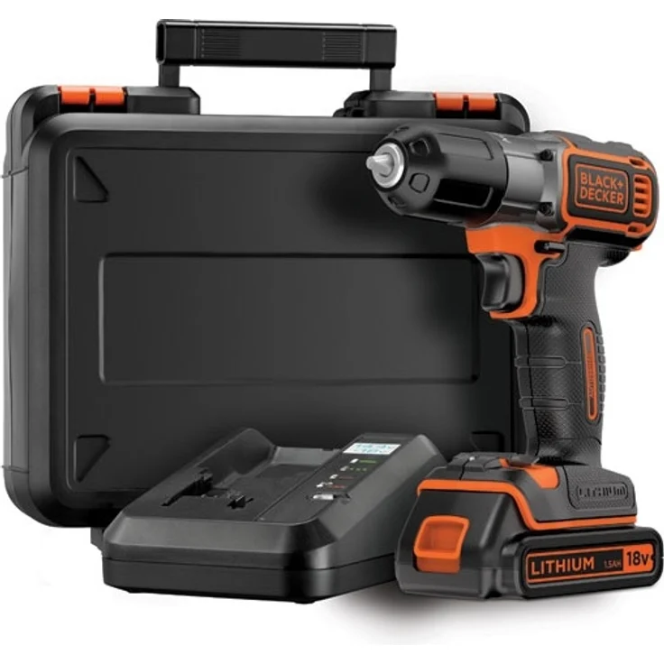 Black+Decker Autosense Akku-Bohrschrauber (Akkubohrer mit Autoselect-Technologie und LED-Arbeitslicht zum Bohren in Holz und Metall und zum Schrauben 1 x Akkuschrauber Li-Ion 18 V) ASD18K – Bild 4