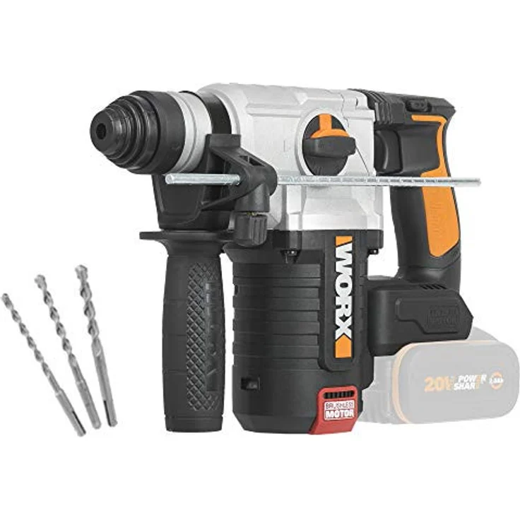 WORX WX380.9 Akku BohrhammerBürstenloses 20V Werkzeug zum Bohren Hammerbohren & MeißelnOhne Akku & L – Bild 1