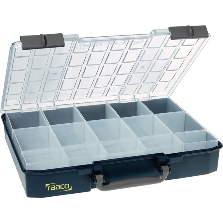 raaco 138536 Sortimentskoffer CarryLite 80 5x10-15, dunkelblau