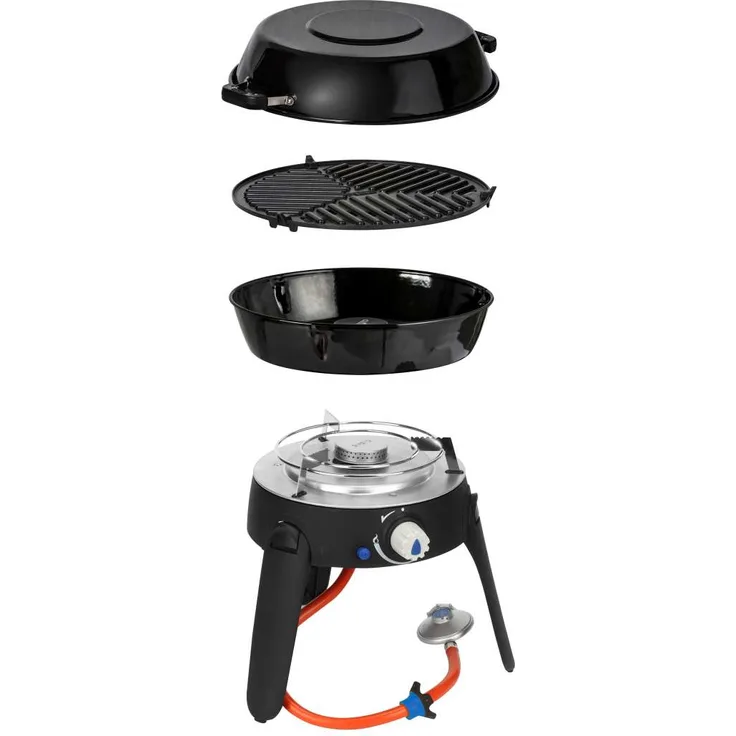 CADAC 30 Lite LP Safari Chef Campinggrill Gasgrill klein, Piezozündung, Edelstahl