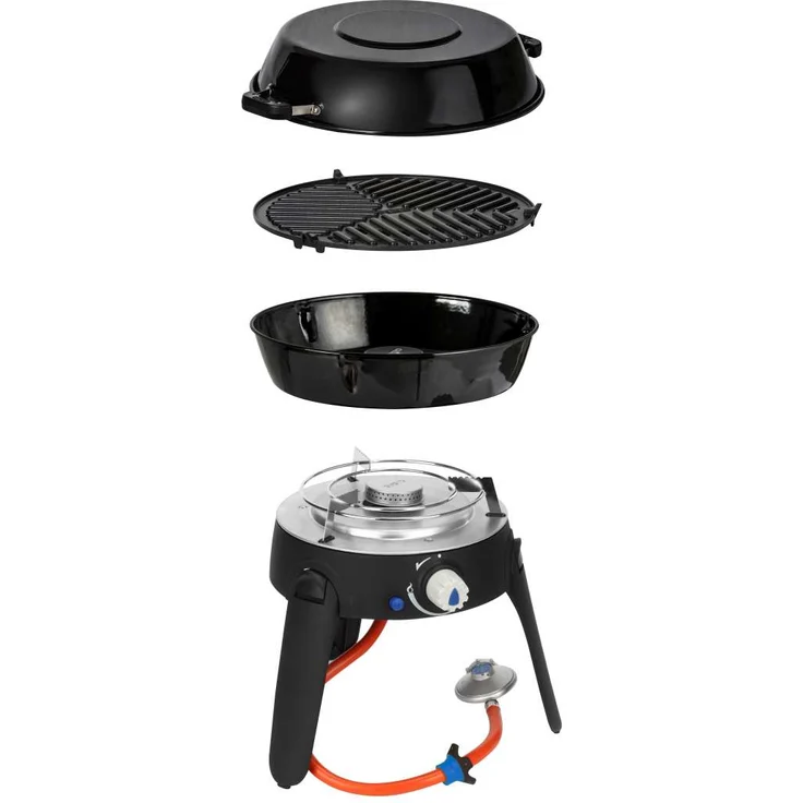 CADAC 30 Lite LP Safari Chef Campinggrill Gasgrill klein, Piezozündung, Edelstahl – Bild 1