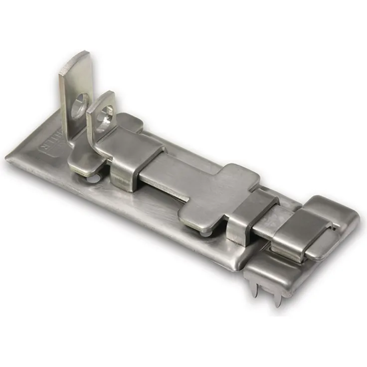 BURG-WÄCHTER Sicherheits-Vorrichtung für Vorhängeschloss, Für flächenbündige Türen, Panzer-Riegel Edelstahl R 60 Ni SB