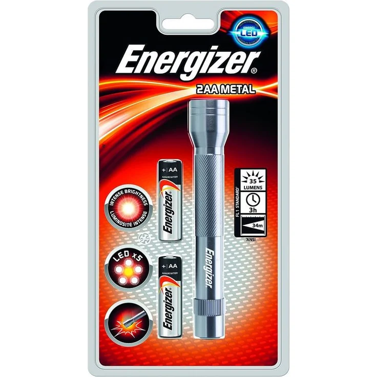 Energizer LED-Taschenlampe Metal 2AA (634041) – Bild 2