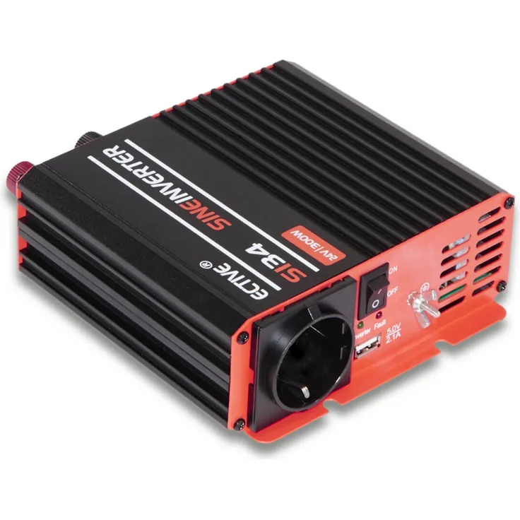 ECTIVE SI-Serie Sinus Wechselrichter 300W 24V zu 230V 7 Varianten: 300W - 3000W 24 Volt 300 Watt Spannungswandler DC auf AC, 24 V auf 230V Stromwandler, Inverter mit reiner Sinuswelle
