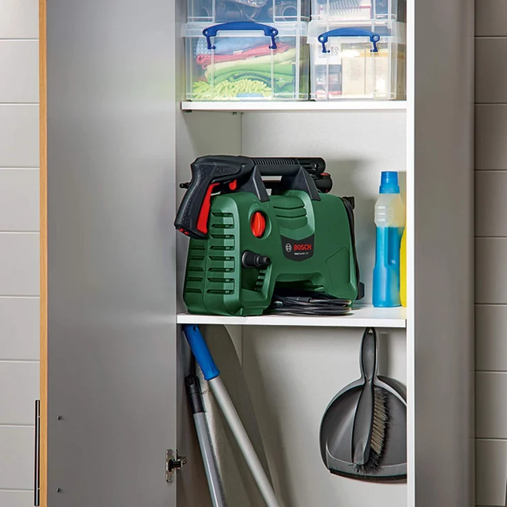 Bosch DIY EasyAquatak 100 Hochdruckreiniger 360° Düse inkl. Reinigungsmitteltank, 5 m Kabel, 3 m Schlauch, Karton, 1100 Watt, Druck: 100 bar, max. 330 l/h – Bild 4