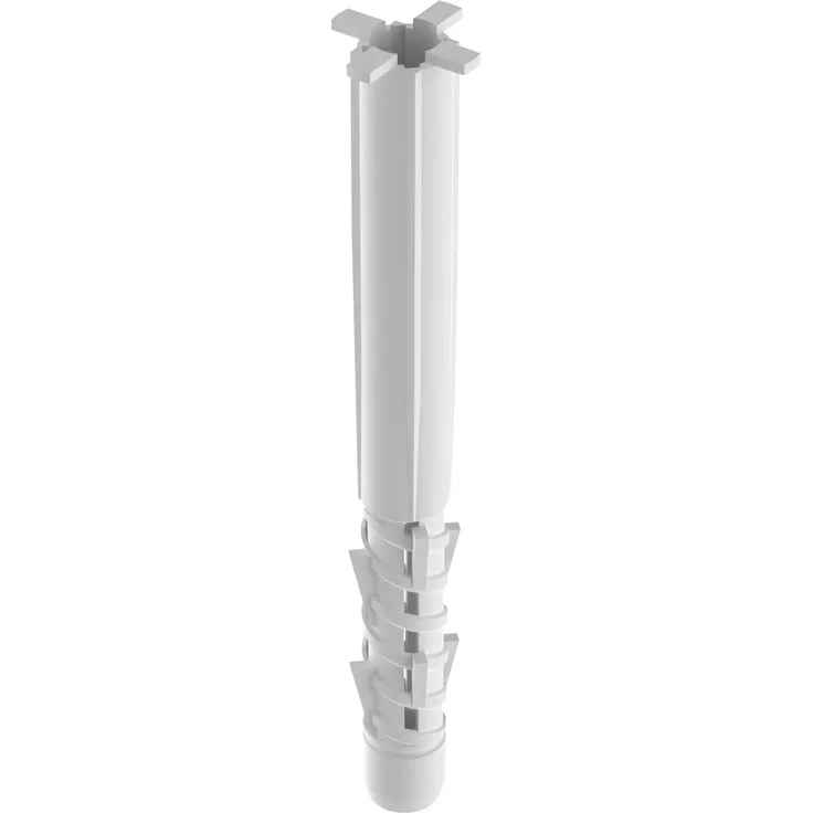 TOX Allzweckdübel mit umlegbaren Kragen Tetrafix XL 8 x 80 mm, verlängerter Schaft für Rahmen - Anwendungen, 50 Stück, 021100101