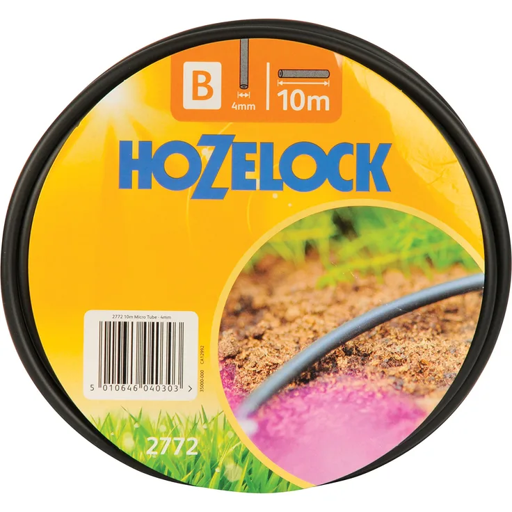 Hozelock 2772P0000 Mikro-Rohr 4 mm-10 m, black, 18.2 x 18.2 x 4.3 cm