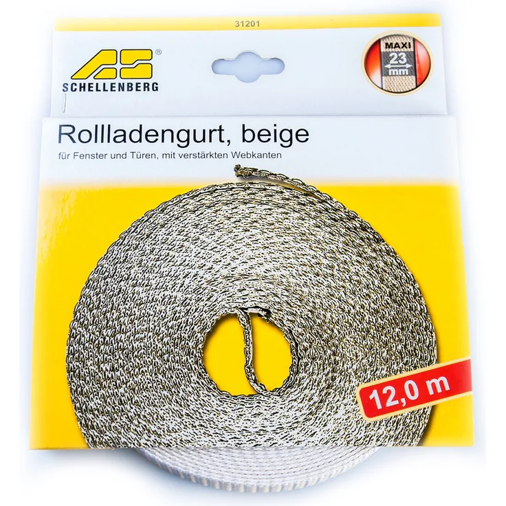 GURTBAND Rolladengurt 31201 Maxi 23 Mm 12mtr Beige31201