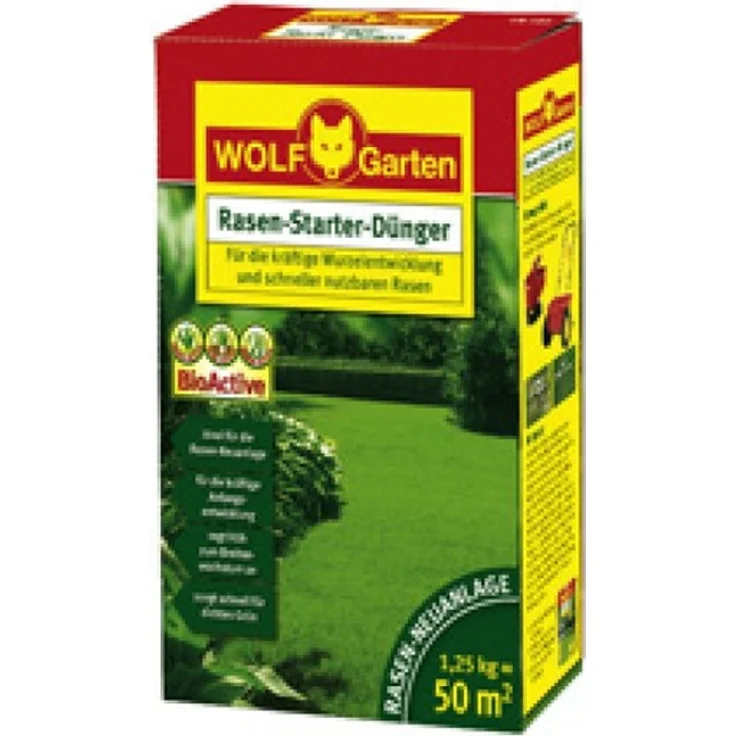 WOLF-Garten Rasen-Starter-Dünger LH 50qm 1,25 kg – Bild 1