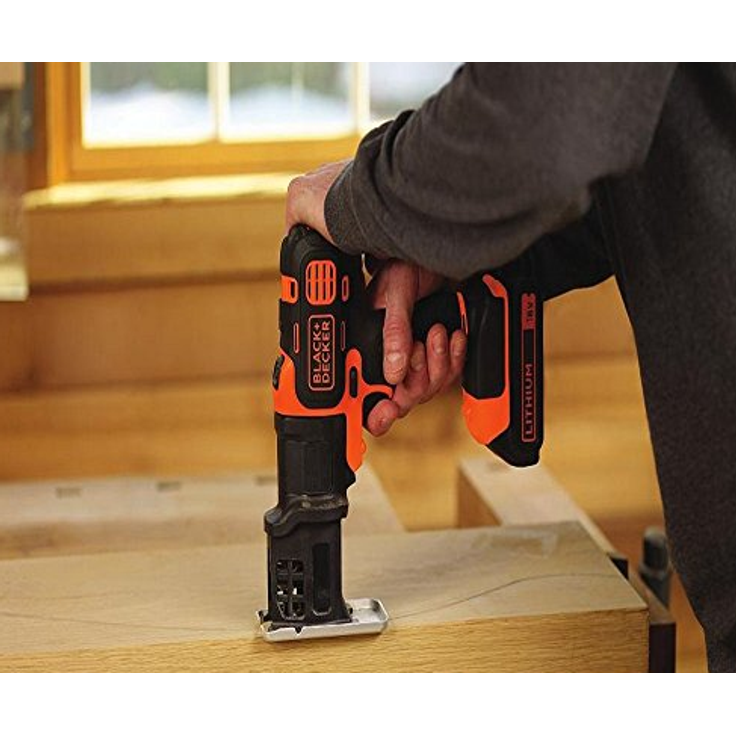 Black+Decker Akku-Multifunktionsgerät MT218KB 18V Akkubohrer mit 2 Akkus Geeignet zum Bohren, Sägen und Schleifen dank verschiedener Aufsätze Inklusive Koffer Werkzeug mit Koffer – Bild 6