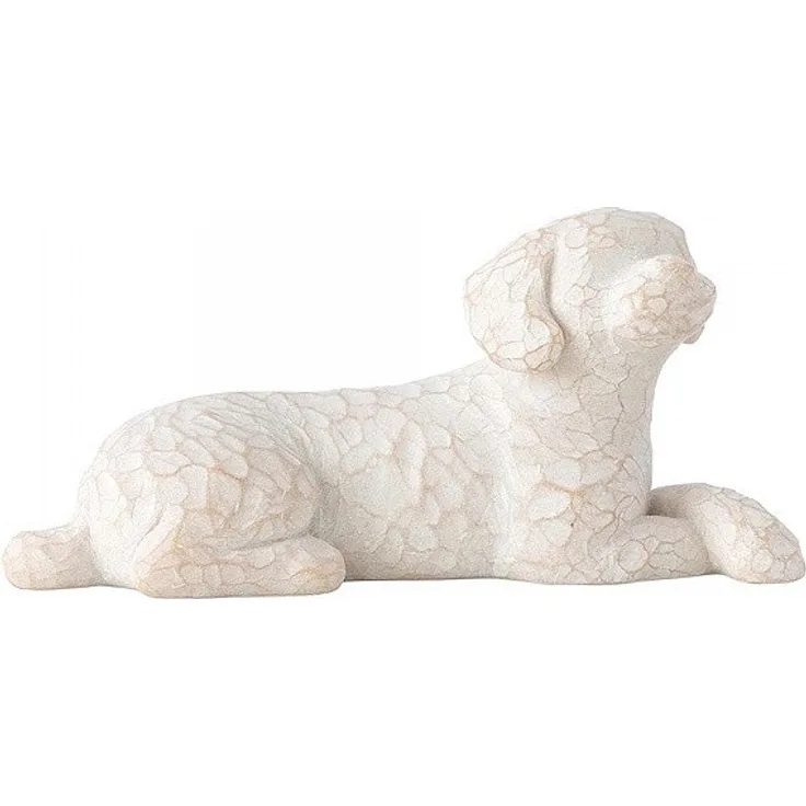 Willow Tree Figur - Love my Dog - Hundefigur liegend weiß