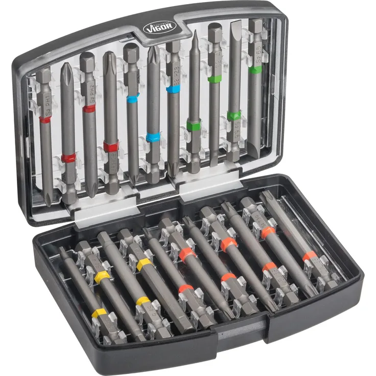 VIGOR Bit Box (Sechskant massiv 6,3 (1-4 Zoll)) V6068