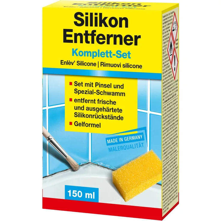 Decotric Silikon Entferner 150 ml, Komplett-Set  