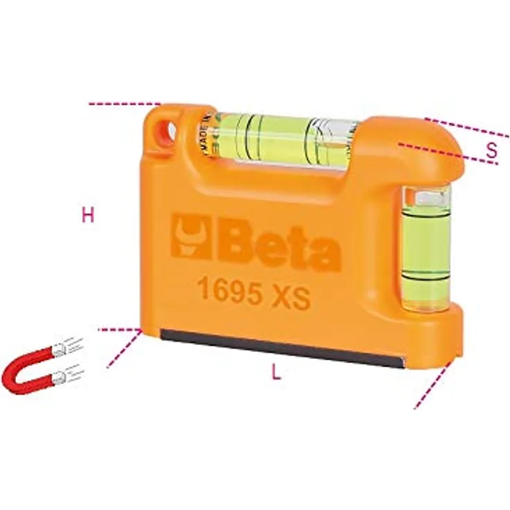 Beta 1695 x s Wasserwaage Pocket Magnetic